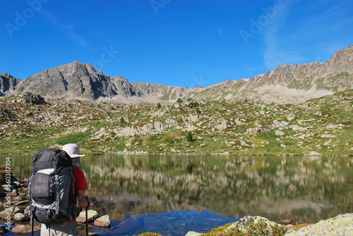 Hiking the Pessons Lakes, Andorra photo