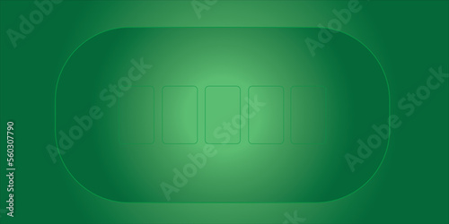 Vector realistic isolated green poker table for decoration.