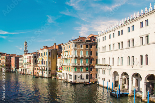 Beautiful views of the Grand Canal in Venice  Italy