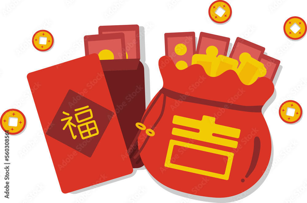 Angpao and Chinese money, Chinese New Year festival.