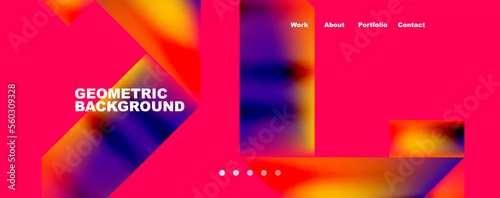 Trendy minimal geometric composition abstract background. Triangle fluid bright colors backdrop. Vector Illustration For Wallpaper, Banner, Background, Card, Book Illustration, landing page