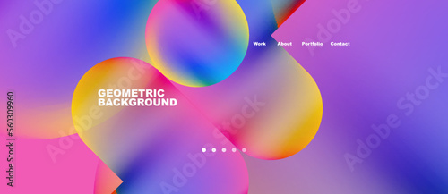 Round shapes and circles with liquid gradients