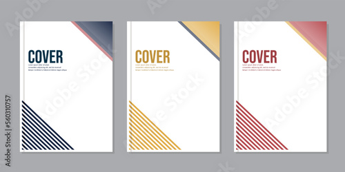 book cover template for annual report, magazine, booklet, proposal, portofolio, brochure, poster. Simple and modern white design