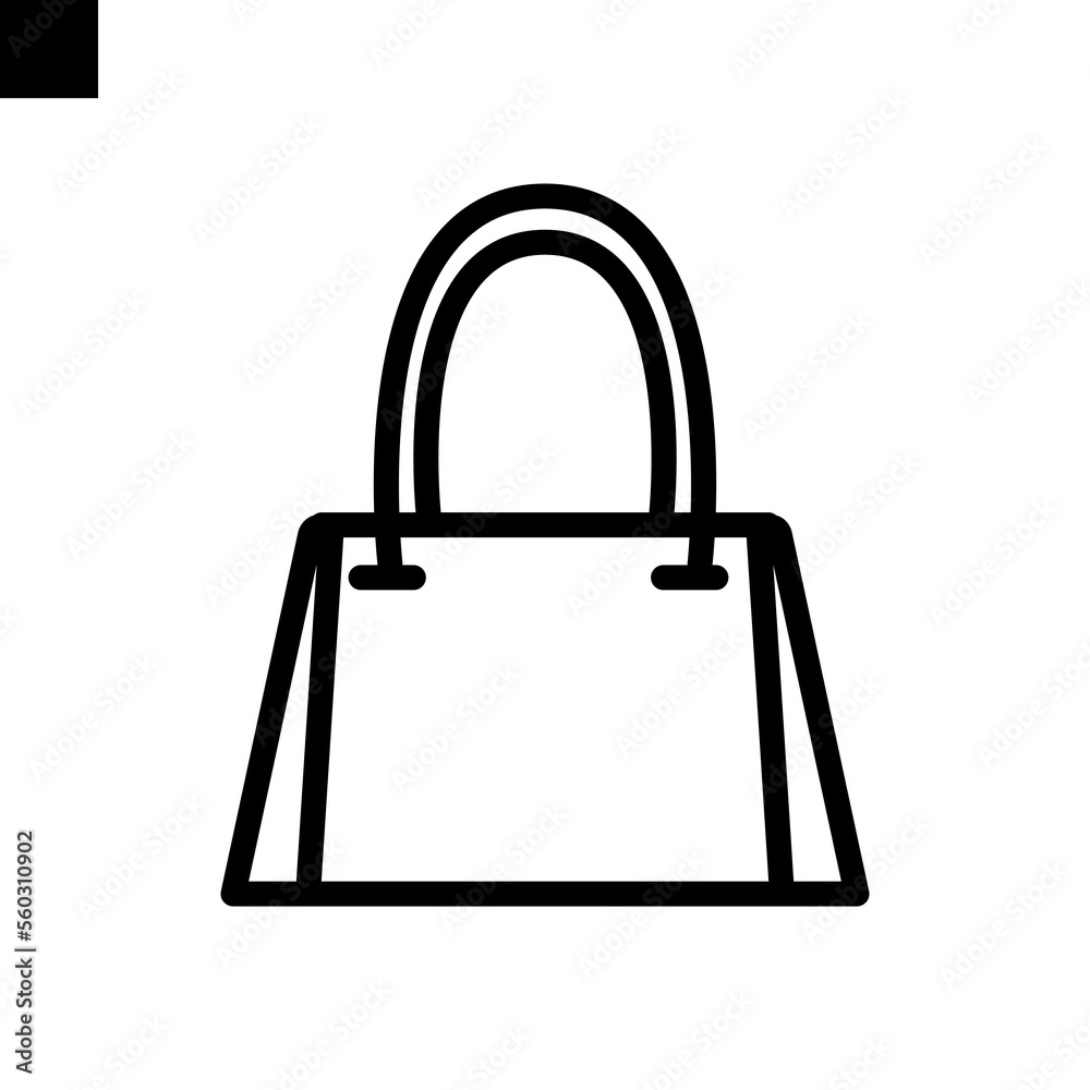 woman bag icon line style vector woman bag icon line style vector