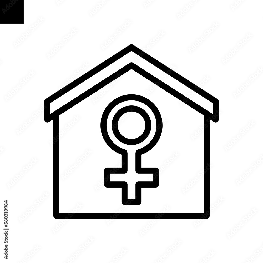 home icon line style vector