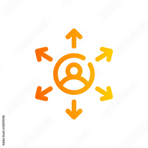 outsourcing gradient icon
