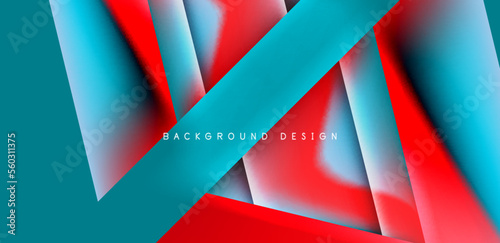 Abstract bakground with overlapping triangles and fluid gradients for covers, templates, flyers, placards, brochures, banners © antishock