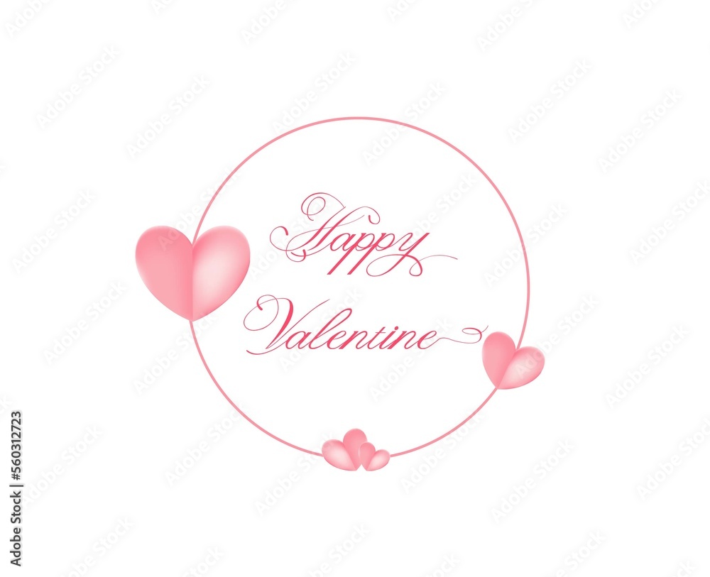 valentine background with circle and heart symbols