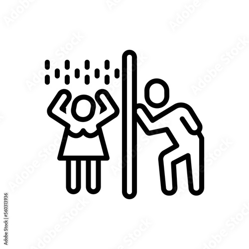 Black line icon for voyeur