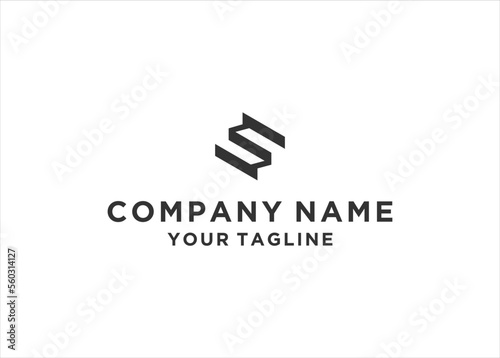 initial Letter S Stage Stairs Monogram Logo Design Vector