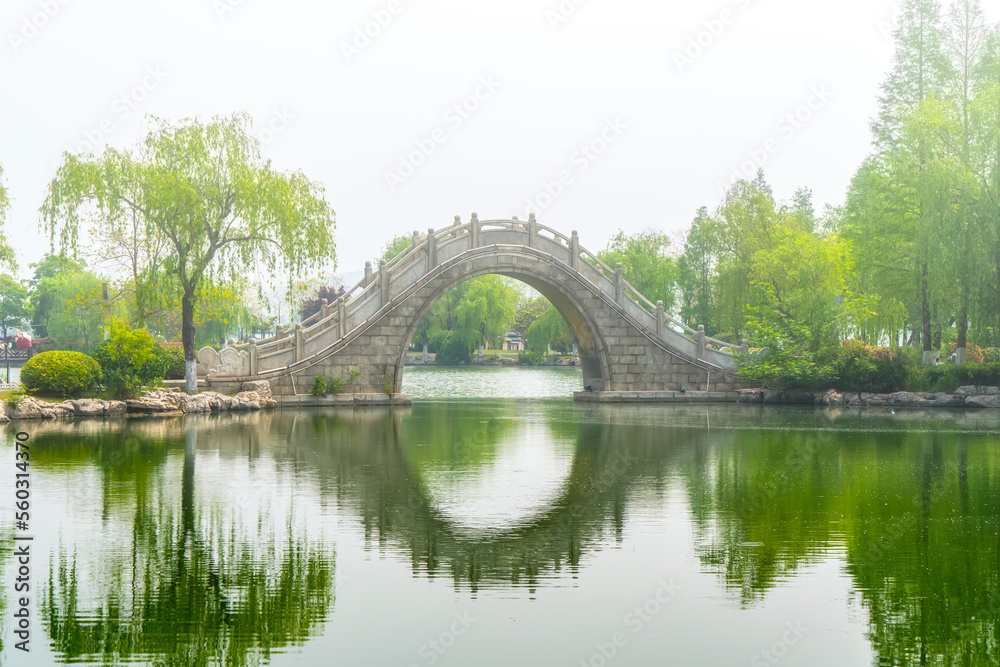 Chinese -style garden landscape street view Chinese -style garden landscape street view