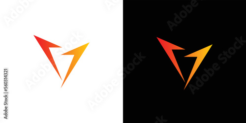 Modern and sophisticated V initials logo design