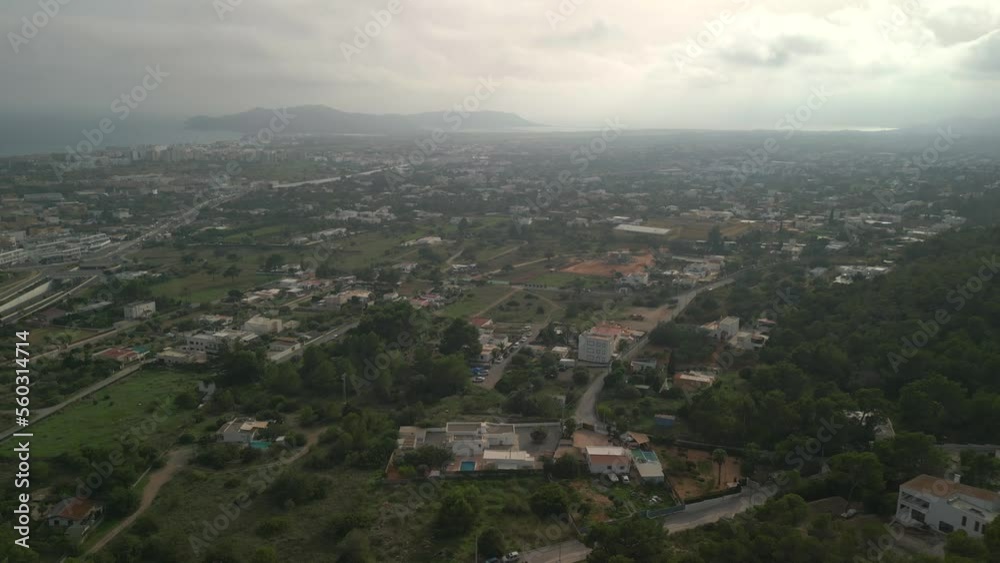 Grey haze clouds over paradise. Magic aerial view flight static tripod hovering drone
island ibiza Playa d'en Bossa, autumn 2022. High Quality 4k Cinematic footage Grey haze clouds over paradise. Magic aerial view flight static tripod hovering drone
island ibiza Playa d'en Bossa, autumn 2022. High Quality 4k Cinematic footage