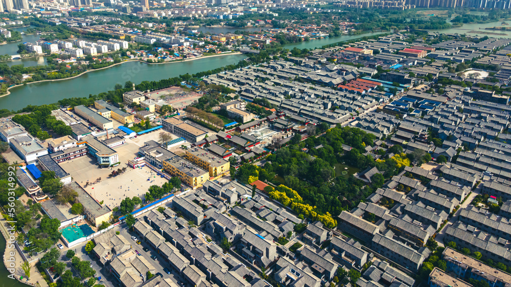 Shandong Liaocheng, an empty panorama in the ancient city of Dongchang