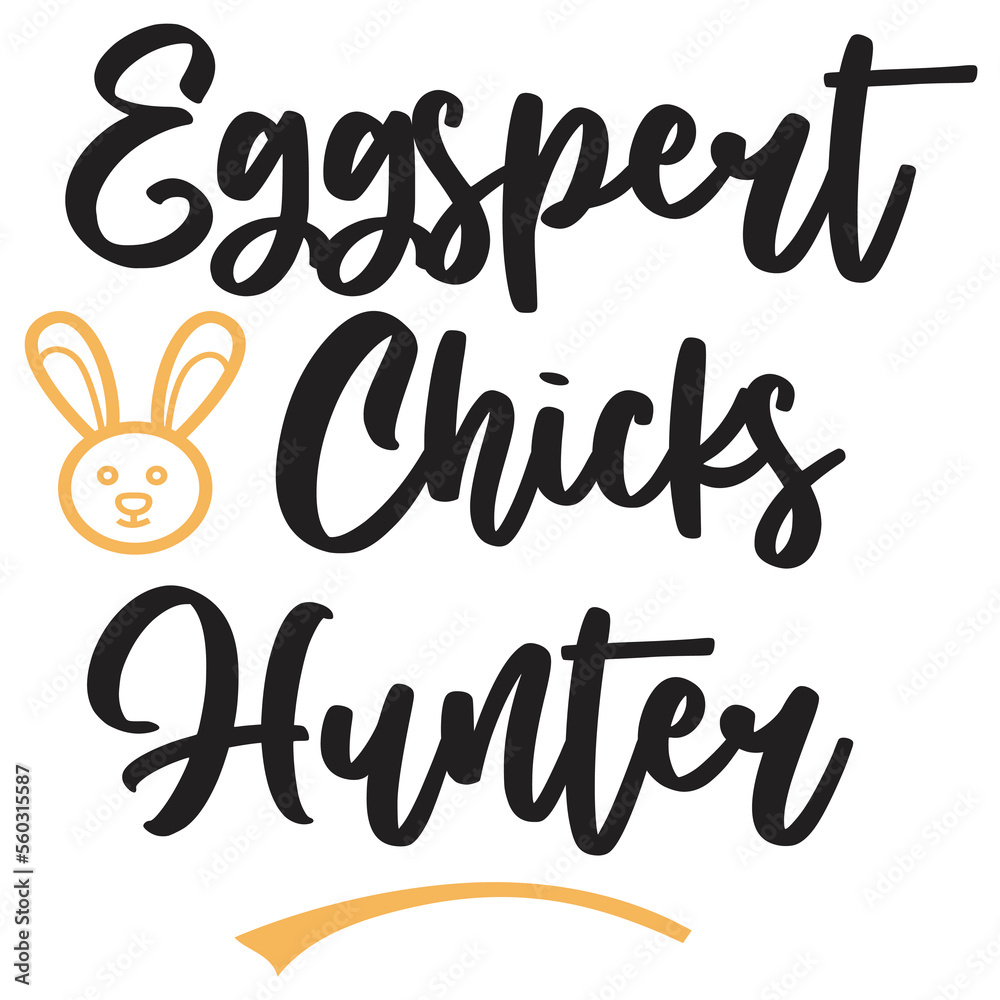 Eggspert chicks hunter Spring shirt print template, Spring Easter vintage vector, Typography design for Spring Easter love, father, mother, sister, brother, boy, girl