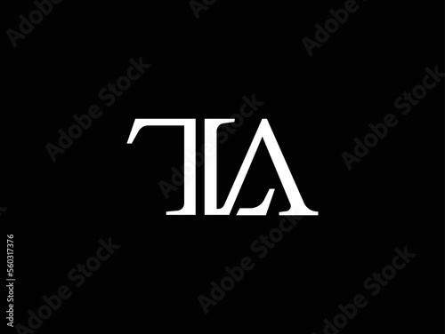 Creative Minimalist Letter TLA Logo Design , Minimal TLA Monogram
