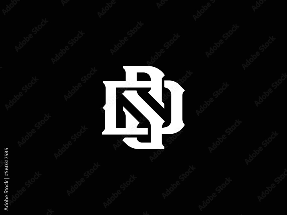 Obraz premium Creative Minimalist Letter SD Logo Design , Minimal DS Monogram