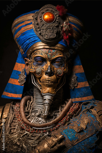 Print op canvas Egyptian Mummy of God King