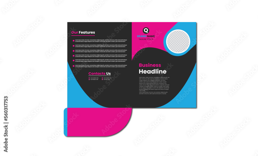 Fototapeta premium modern file folder design template.