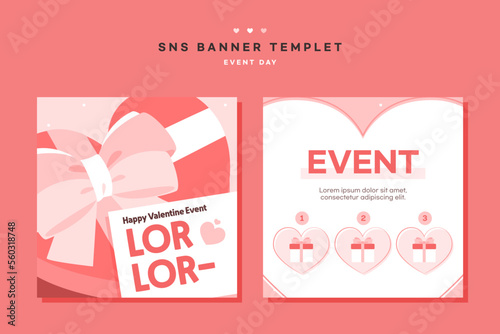 Couple Family Event Day SNS Banner Set 