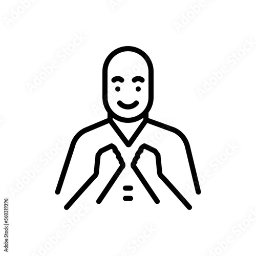 Black line icon for anticipated