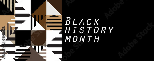 Black history month text on black background