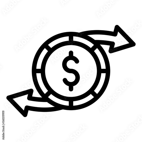 Money Transfer Icon Style