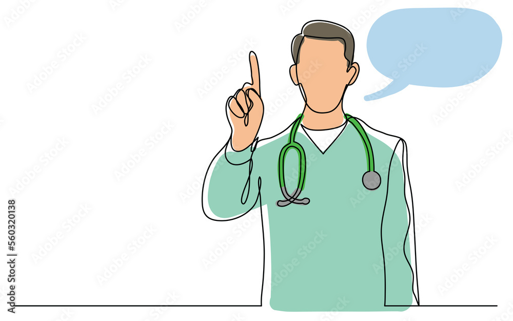 continuous line drawing standing doctor pointing his finger - PNG image with transparent background isolated continuous line drawing standing doctor pointing his finger - PNG image with transparent background isolated