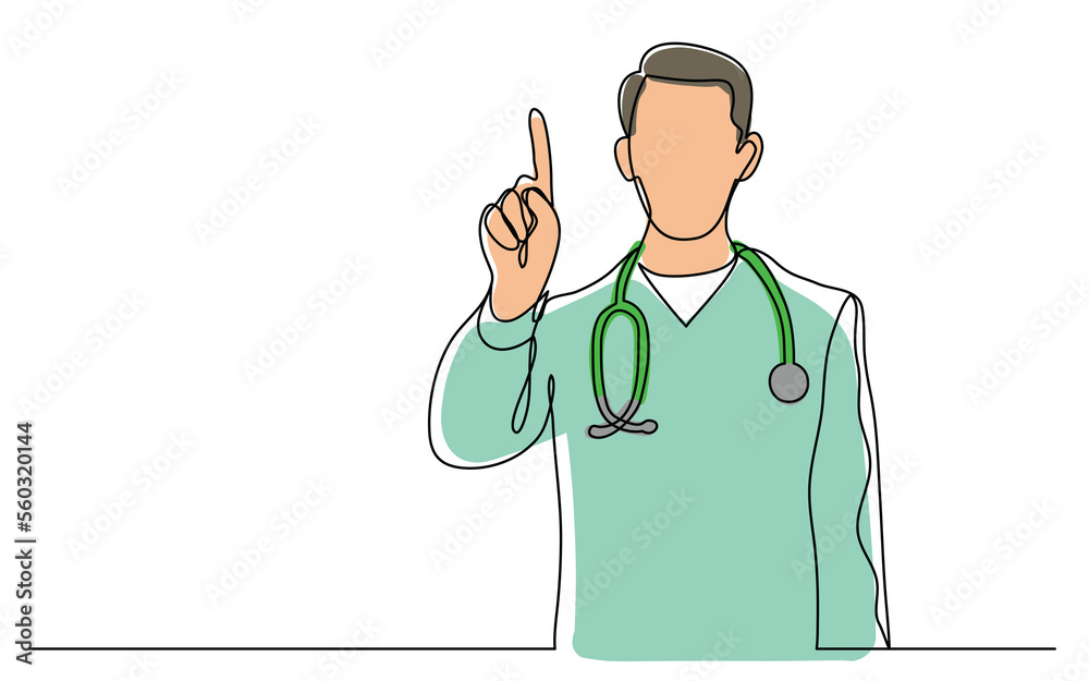continuous line drawing standing doctor pointing his finger - PNG image with transparent background continuous line drawing standing doctor pointing his finger - PNG image with transparent background