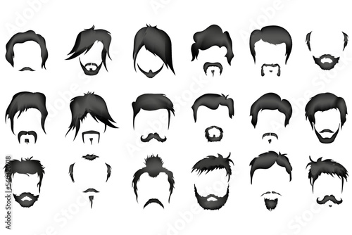 Obraz na plátne hair & beard shapes design