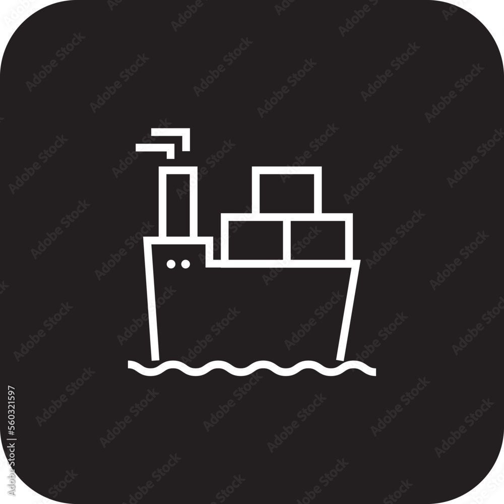 Cargo Delivery service icon with black filled line style. Related to order tracking, delivery home, warehouse, truck, scooter, courier and cargo icons. Shipping symbol. Vector illustration Cargo Delivery service icon with black filled line style. Related to order tracking, delivery home, warehouse, truck, scooter, courier and cargo icons. Shipping symbol. Vector illustration