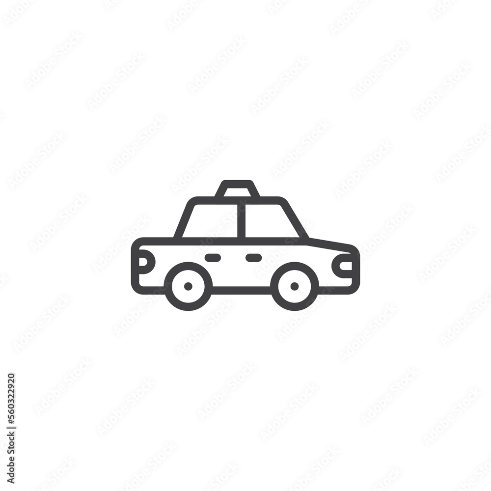 Taxi car line icon Taxi car line icon