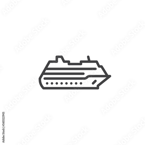 Cruise ship line icon