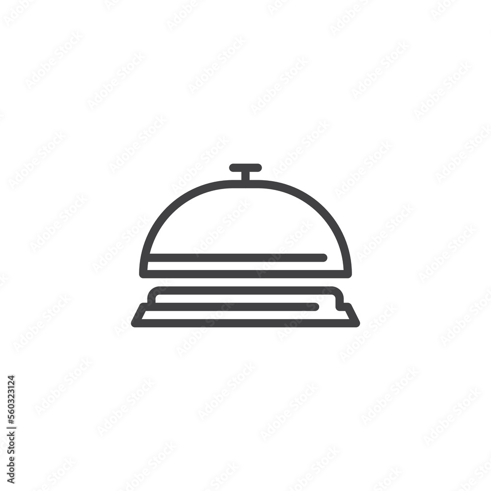 Obraz premium Reception bell line icon