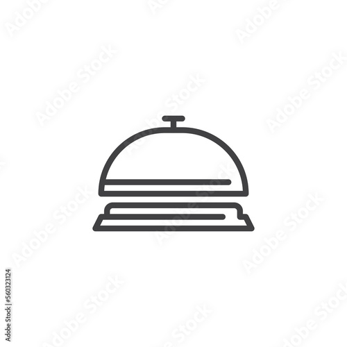 Reception bell line icon