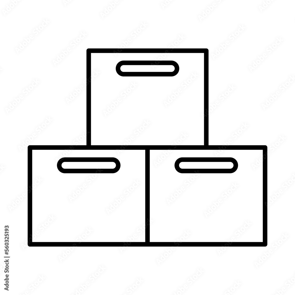 Box delivery service icons with black outline style. Shipping logistics symbol sign. Simple vector illustration. Related to package, fee, fast courier Box delivery service icons with black outline style. Shipping logistics symbol sign. Simple vector illustration. Related to package, fee, fast courier