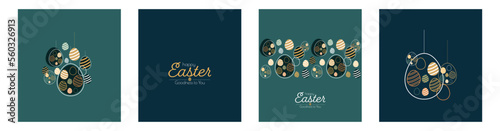 Happy Easter modern minimal set.