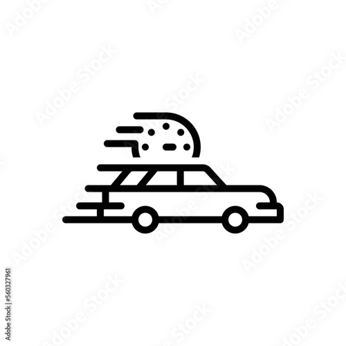 Black line icon for fastest