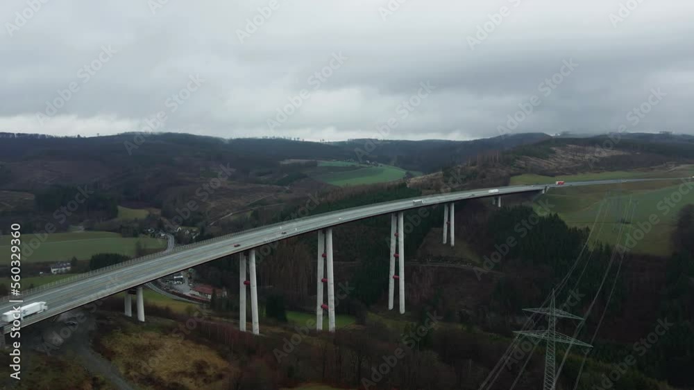 The Sauerland's Crowning Glory: The Tallest Bridge in North Rhine-Westphalia, the Talbrücke Nuttlar supporting Autobahn 46 by Bestwig, Germany The Sauerland's Crowning Glory: The Tallest Bridge in North Rhine-Westphalia, the Talbrücke Nuttlar supporting Autobahn 46 by Bestwig, Germany