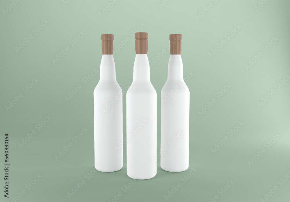 3D Rendered Bottles Mockup Template 3D Rendered Bottles Mockup Template