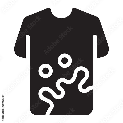 dirty shirt glyph icon