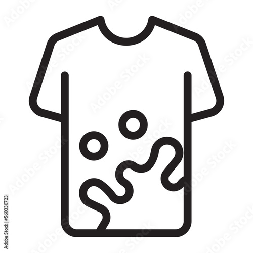 dirty shirt line icon