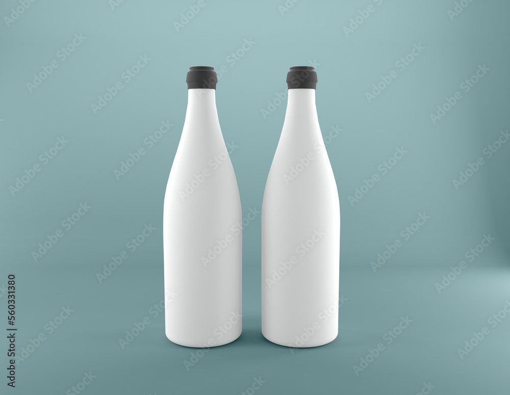 3D Rendered Bottles Mockup Template 3D Rendered Bottles Mockup Template