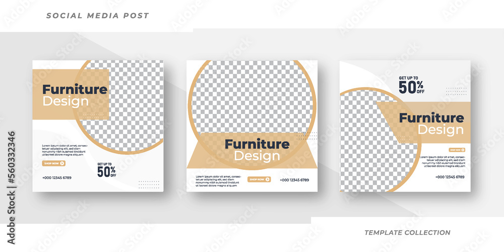 Minimalist modern furniture design for sale social media post template Minimalist modern furniture design for sale social media post template