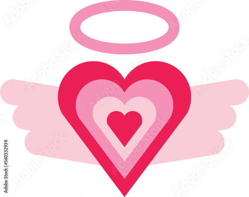 isolate valentine s day pink flat icon