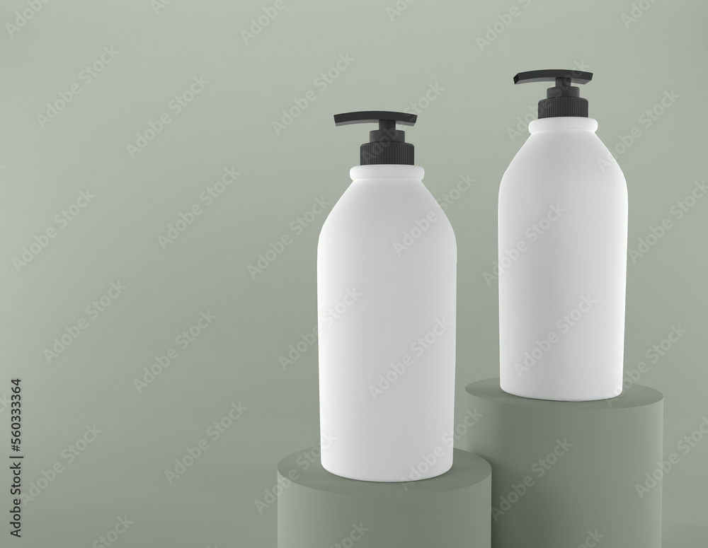 3D Rendered Bottles Mockup Template 3D Rendered Bottles Mockup Template