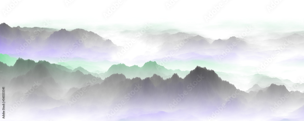 landscape with fog landscape with fog