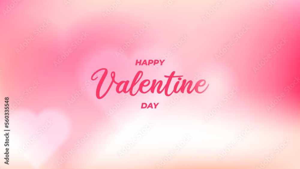 Happy valentine day gradient background
