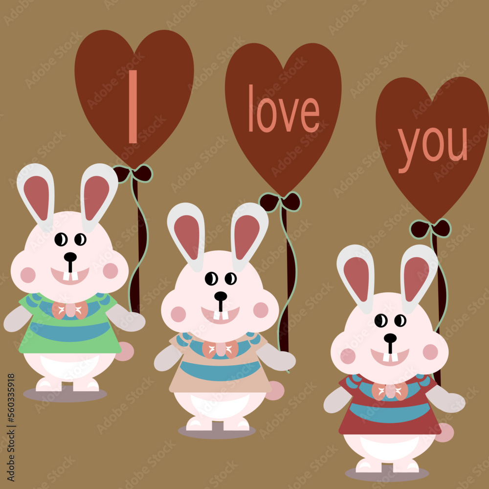 rabbit and heart rabbit and heart