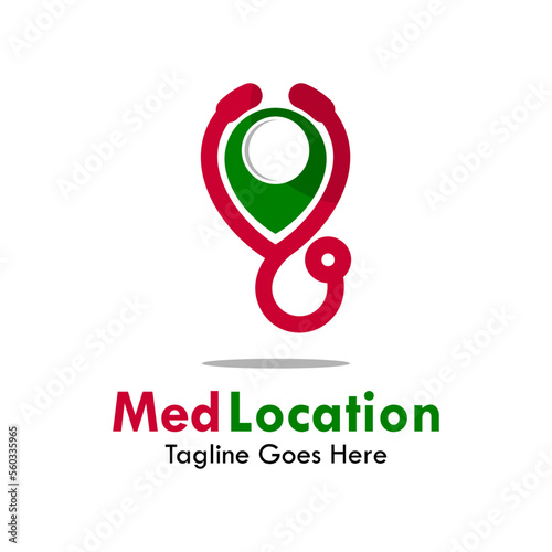 Medical location logo template illustration